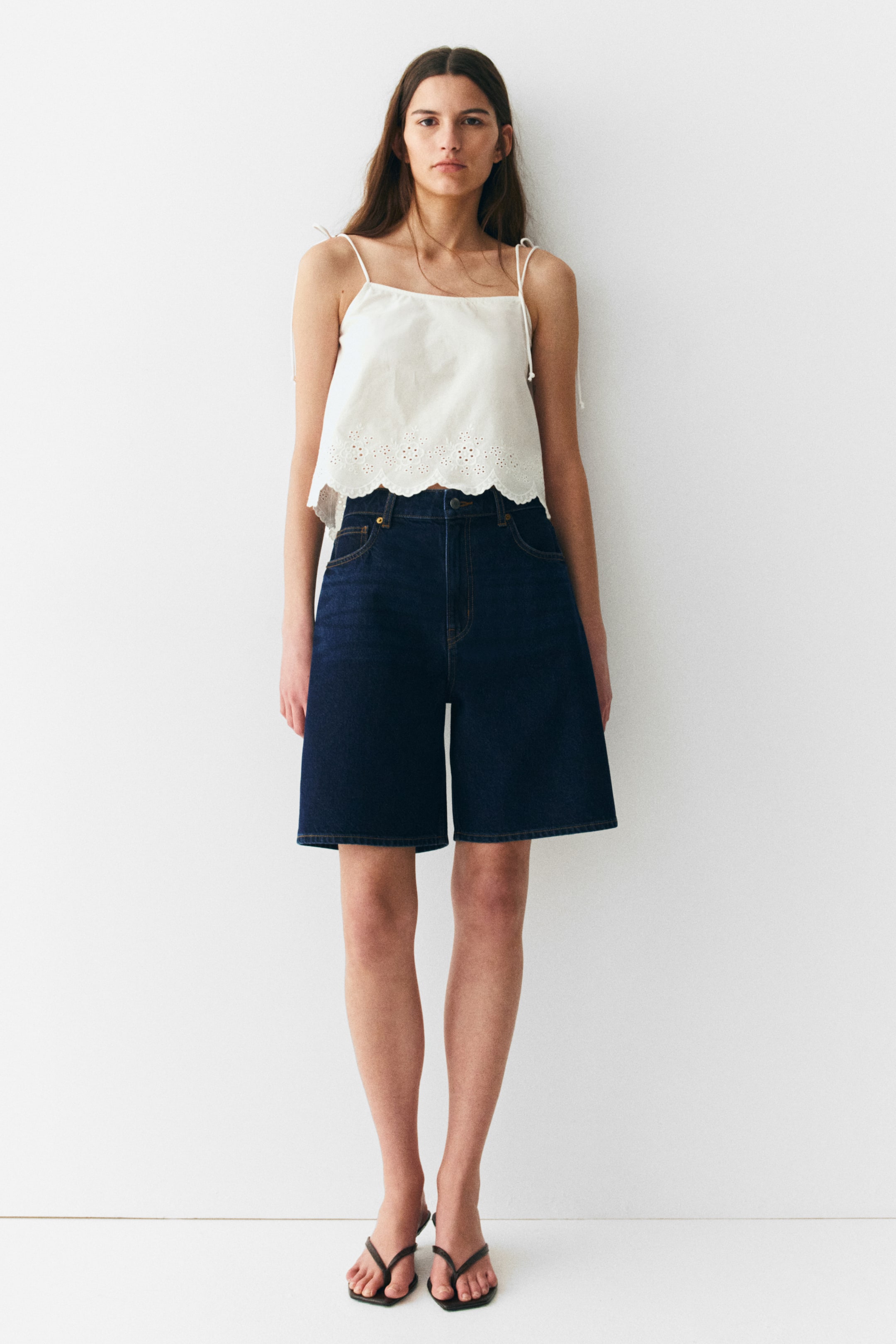 Denim Bermuda shorts