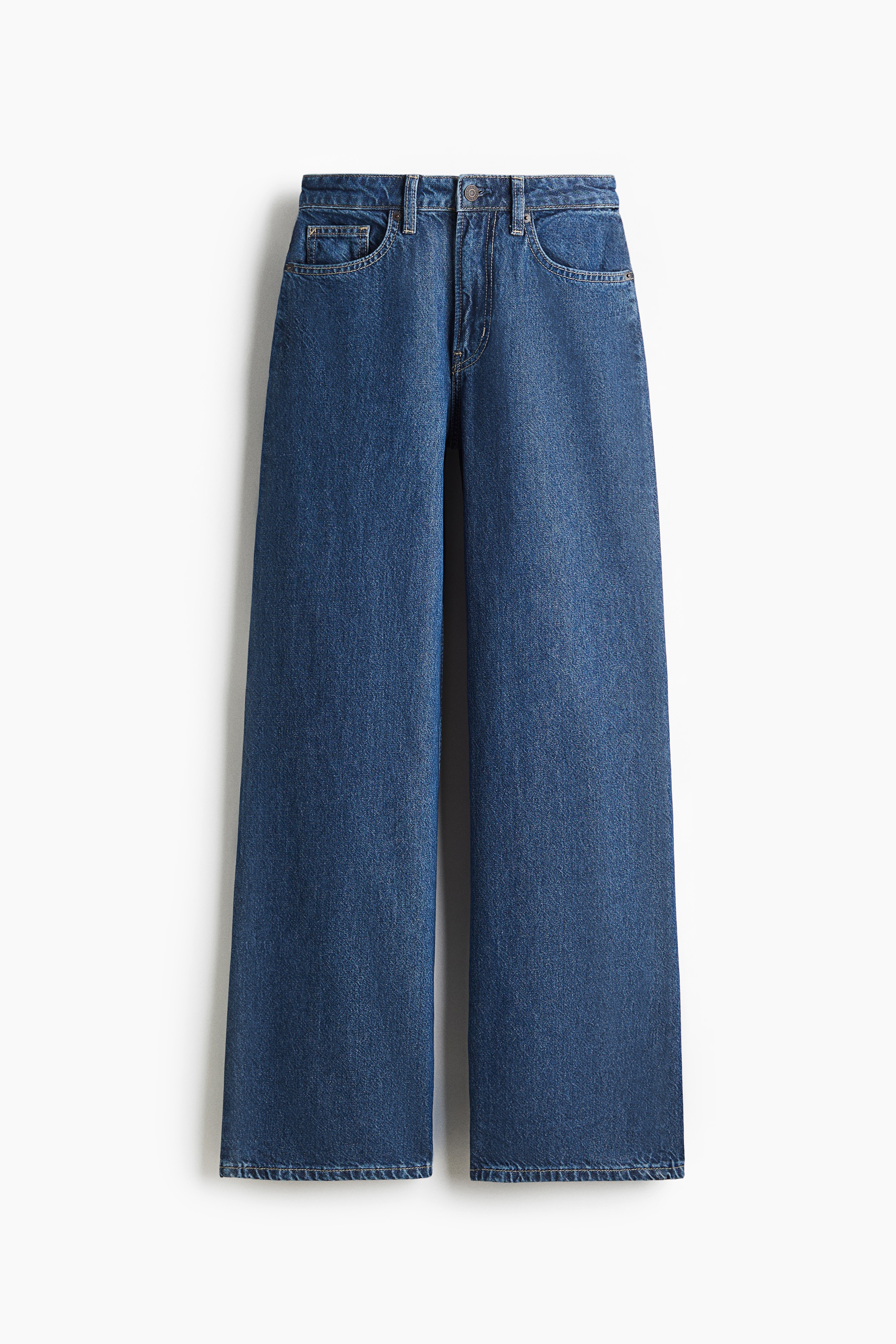 H & M - Wide Ultra High Jeans - Blue