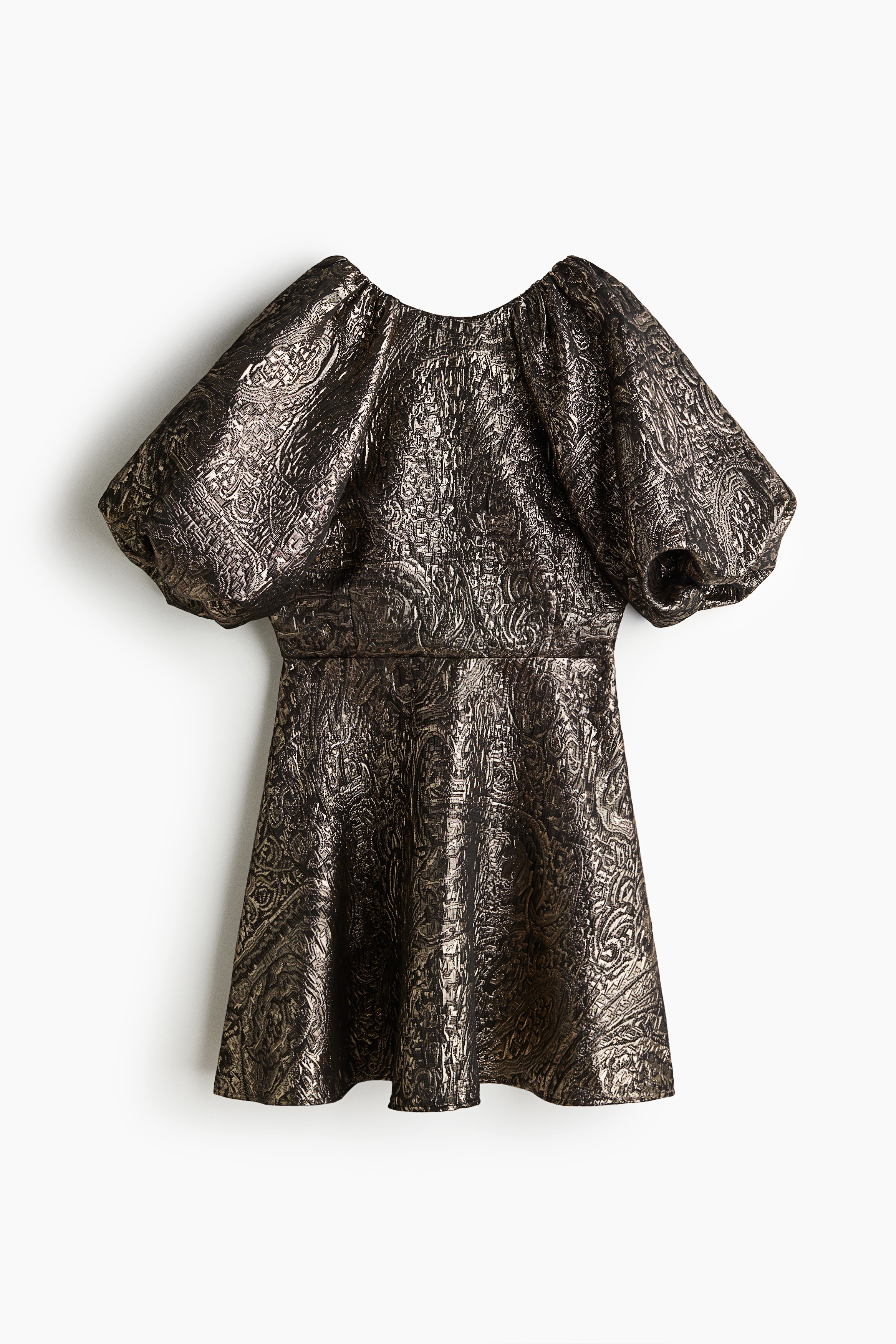 H & M - Balloon-sleeved dress - Black