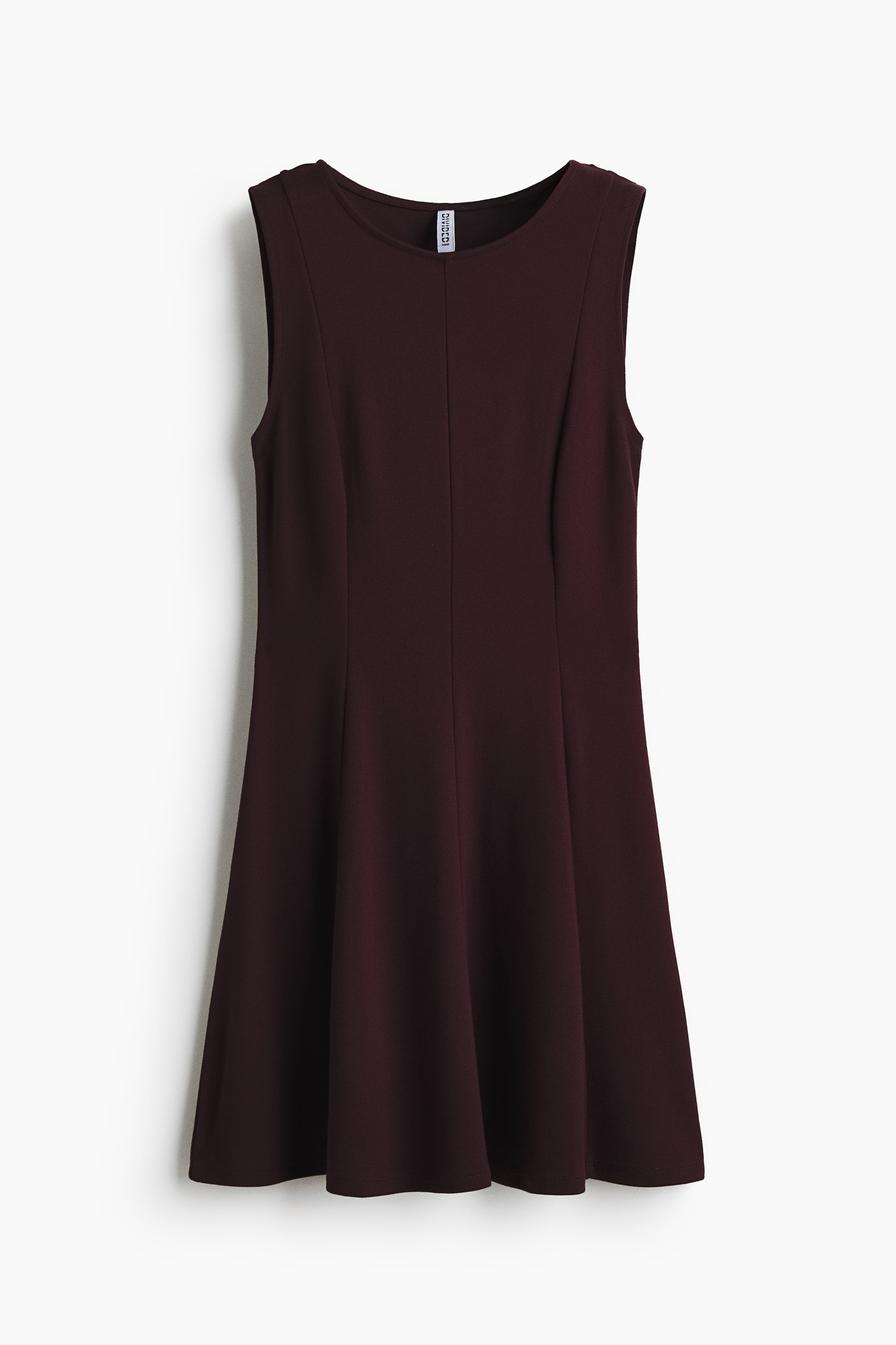 H & M - Flared-skirt Ponte di Roma dress - Purple