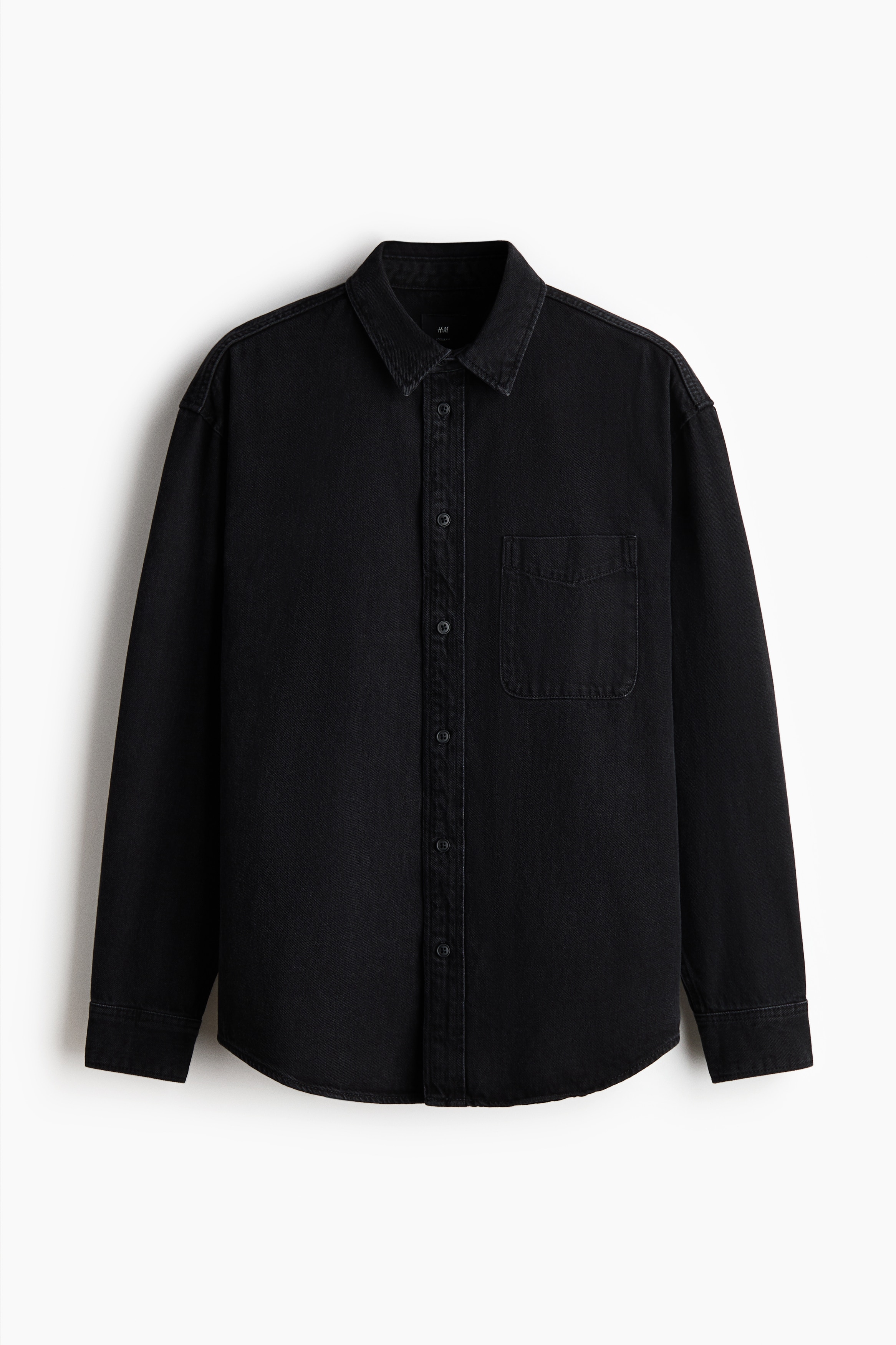 H & M - Loose Fit Denim shirt - Black