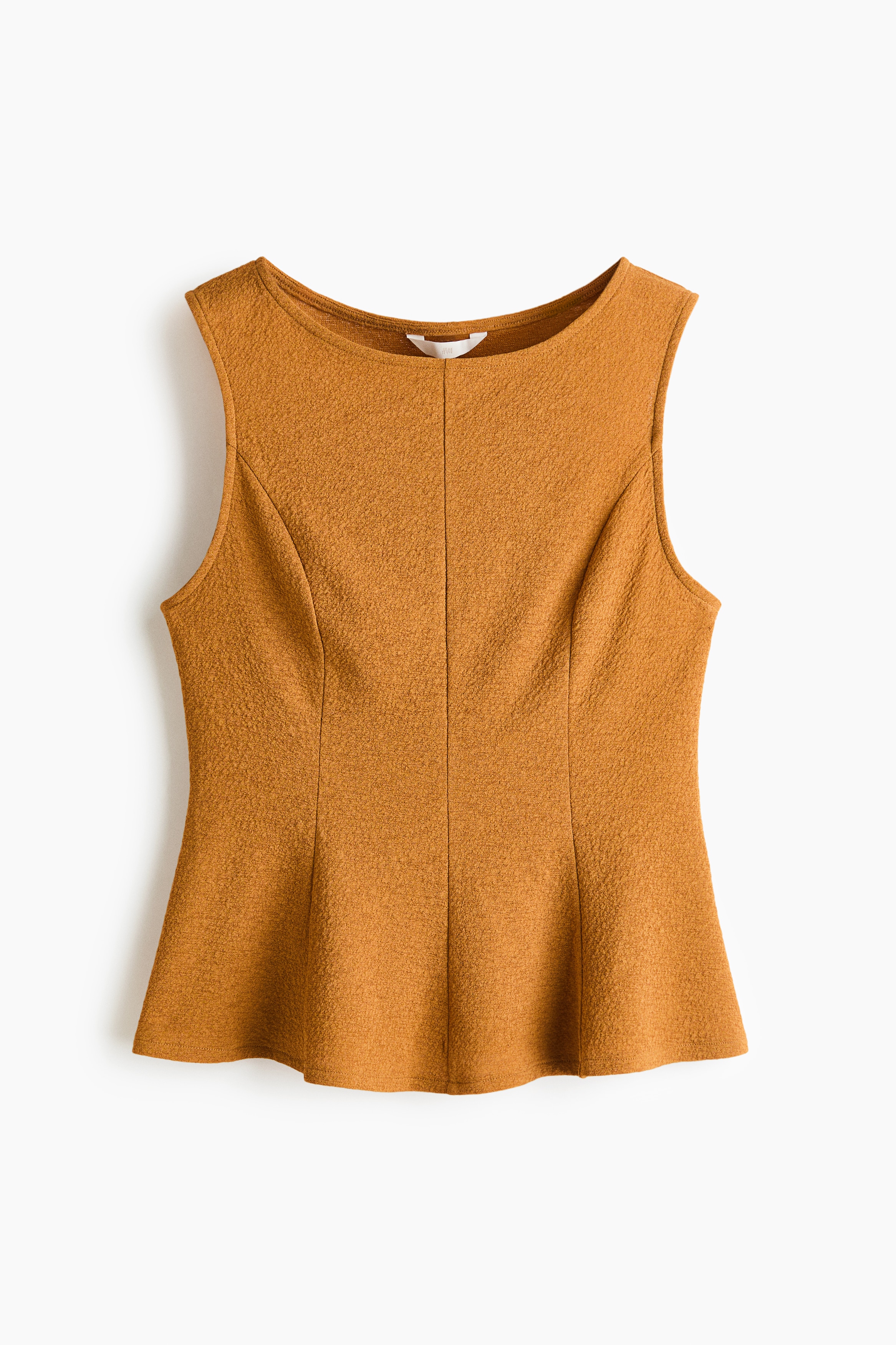 H & M - Sleeveless peplum top - Yellow