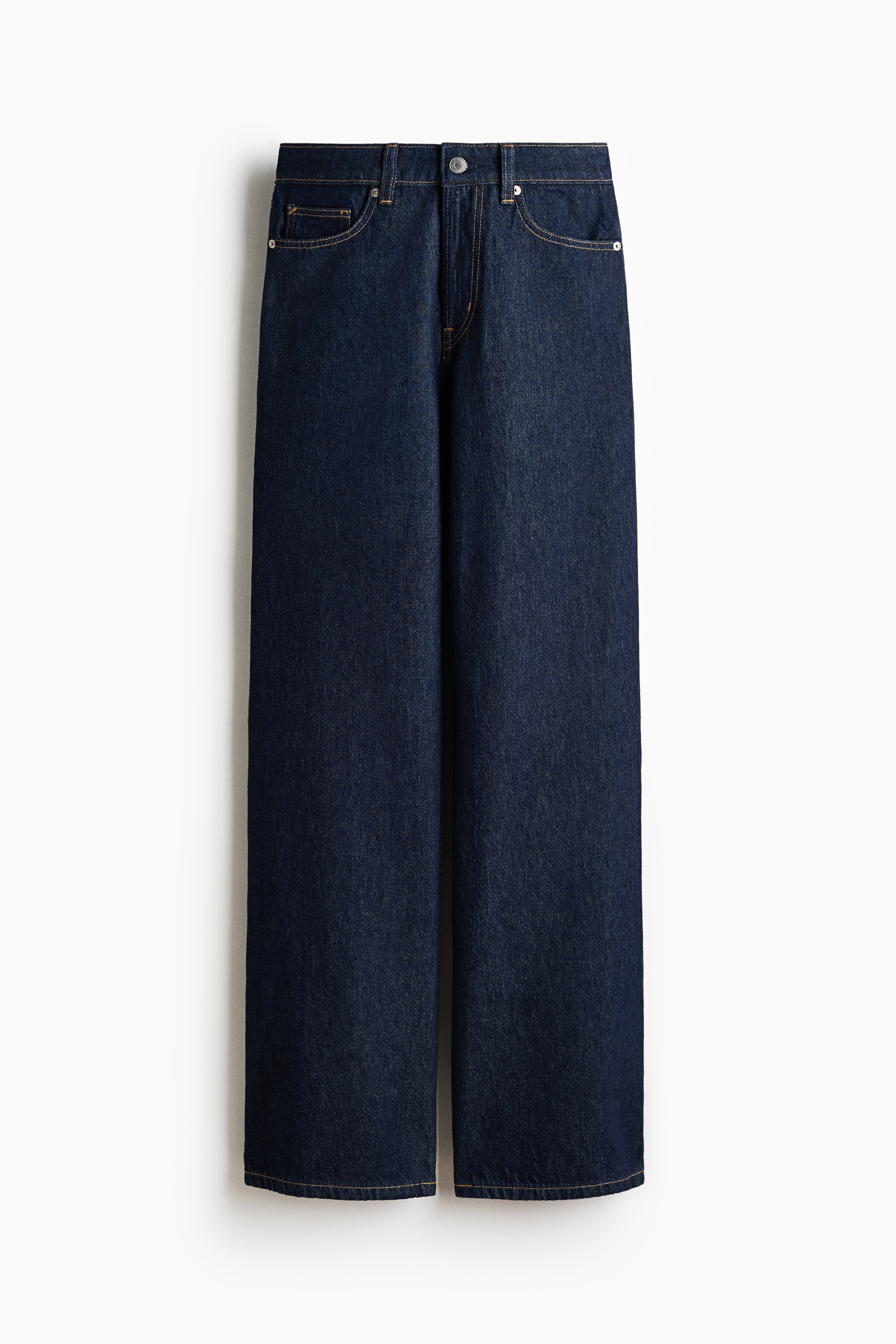 H & M - Wide High Waist Jeans - Blue
