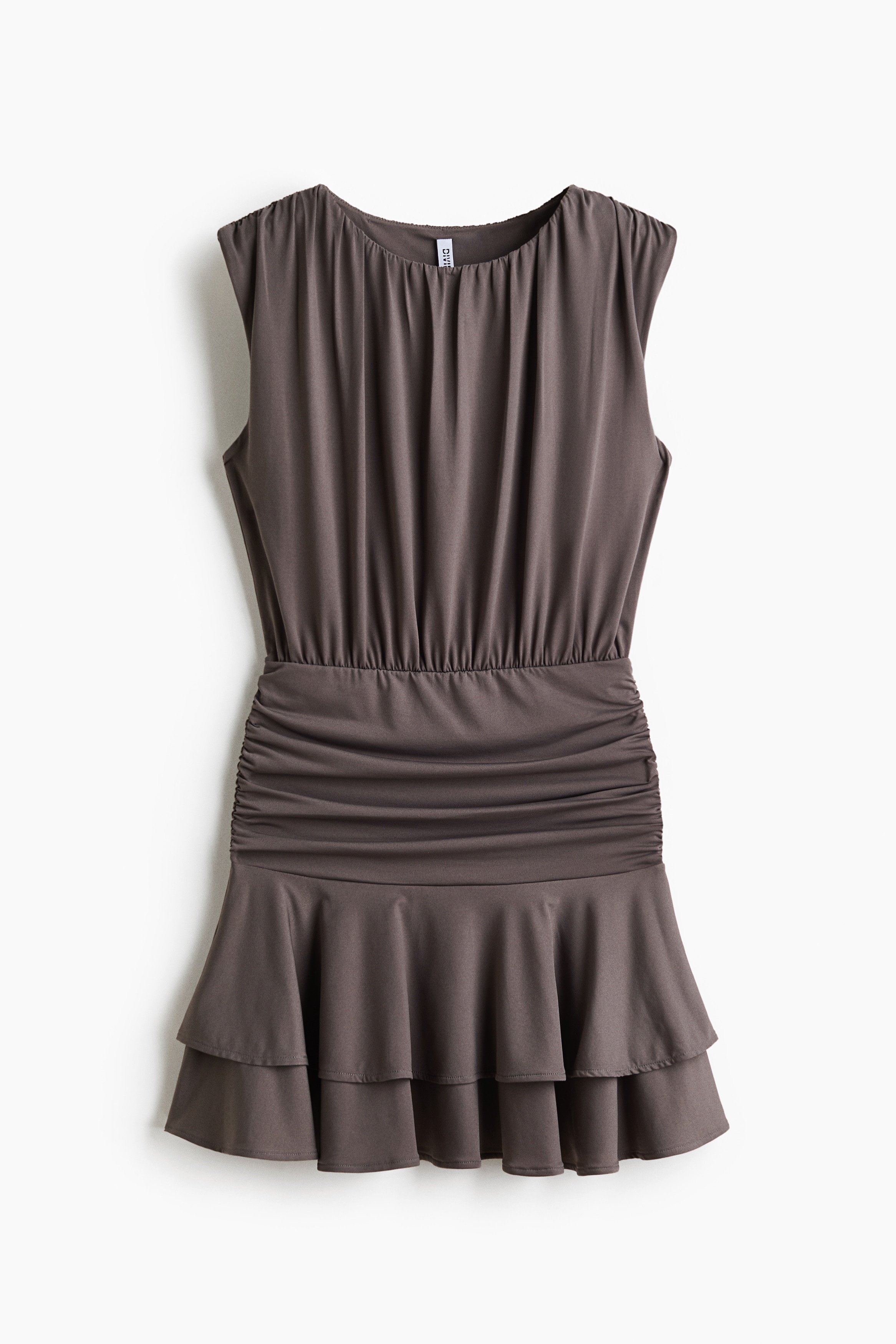 H & M - Draped mini dress - Grey