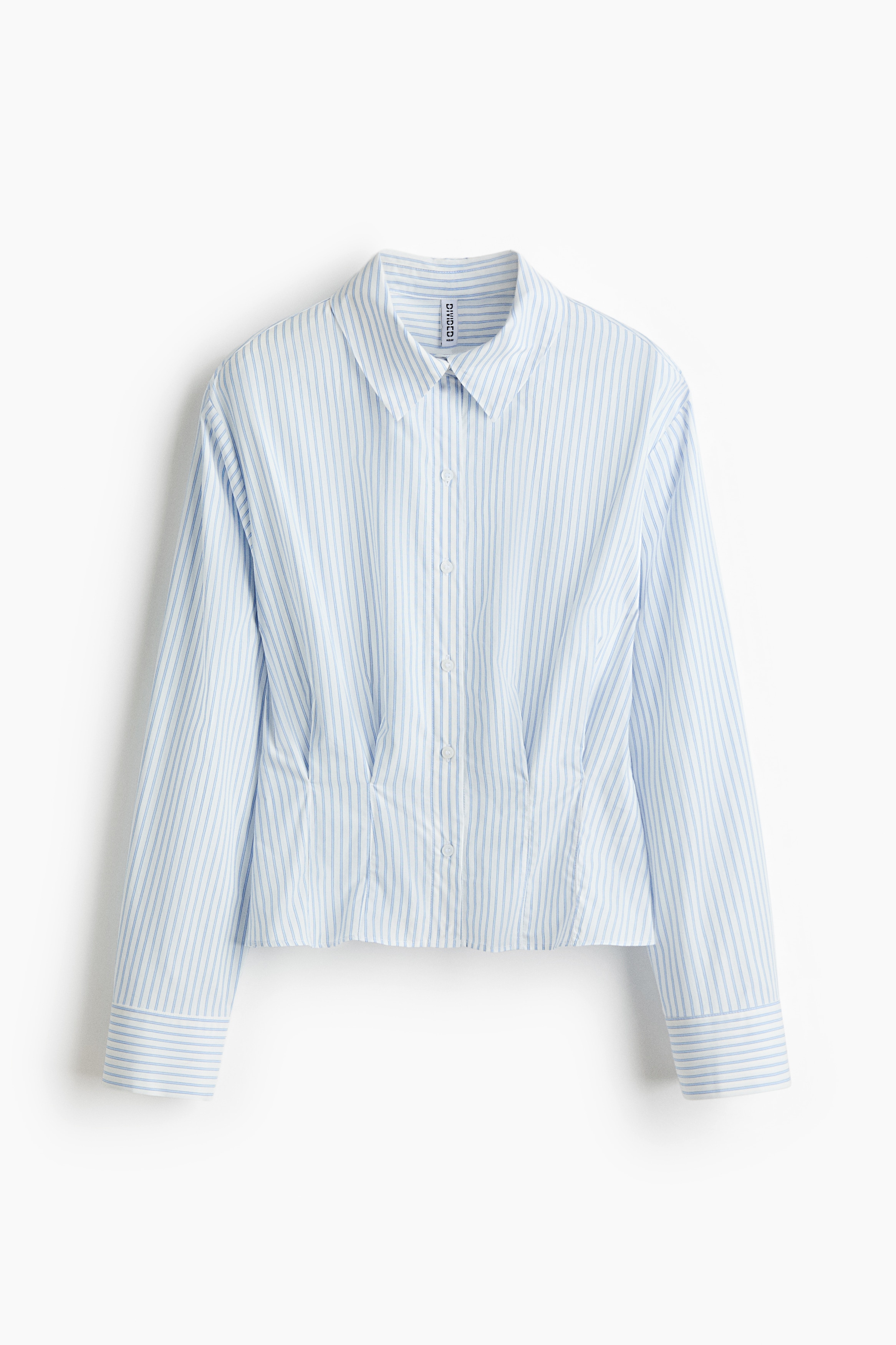 H & M - Waisted poplin shirt - Blue