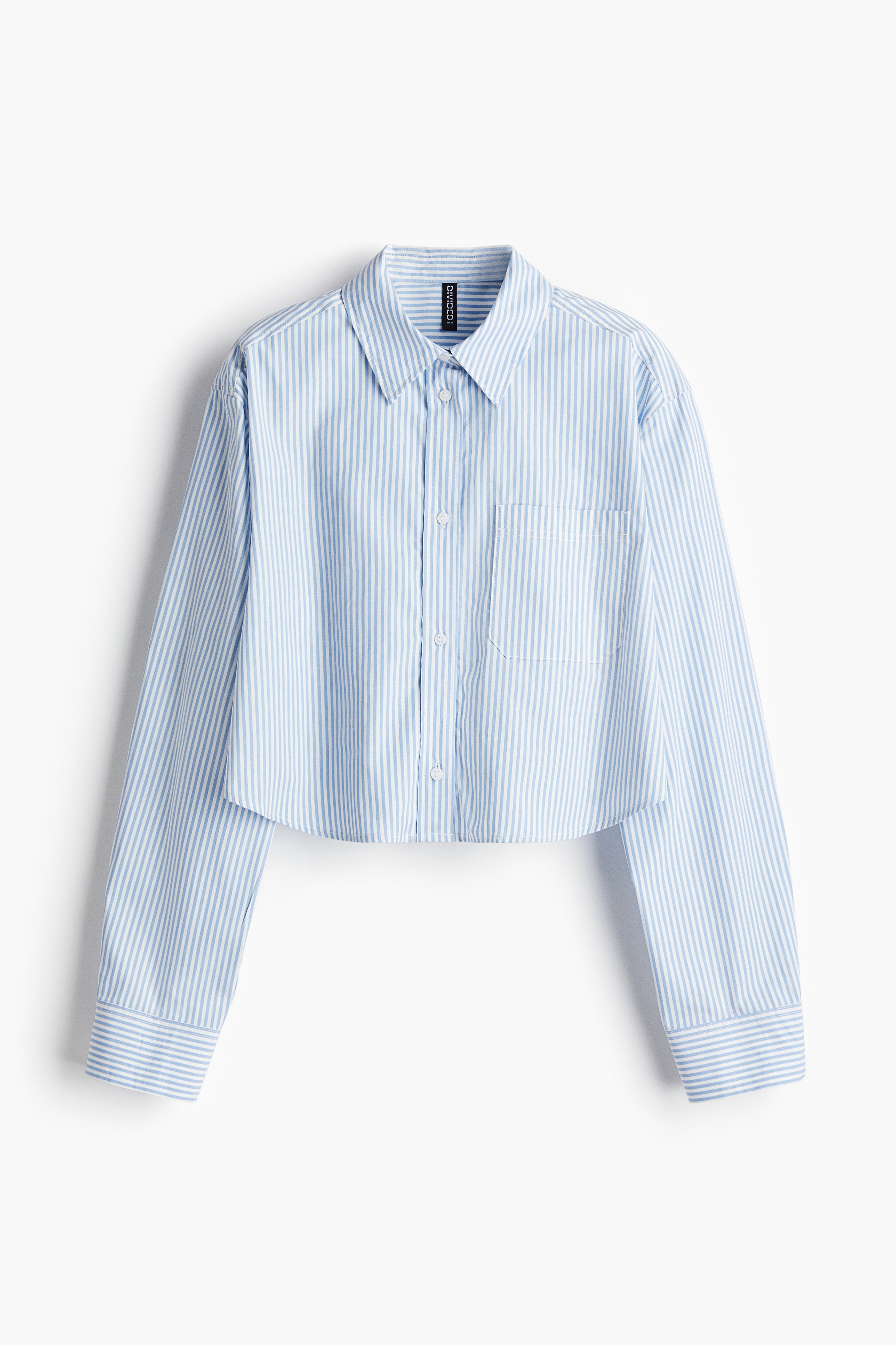 H & M - Cropped cotton shirt - Blue