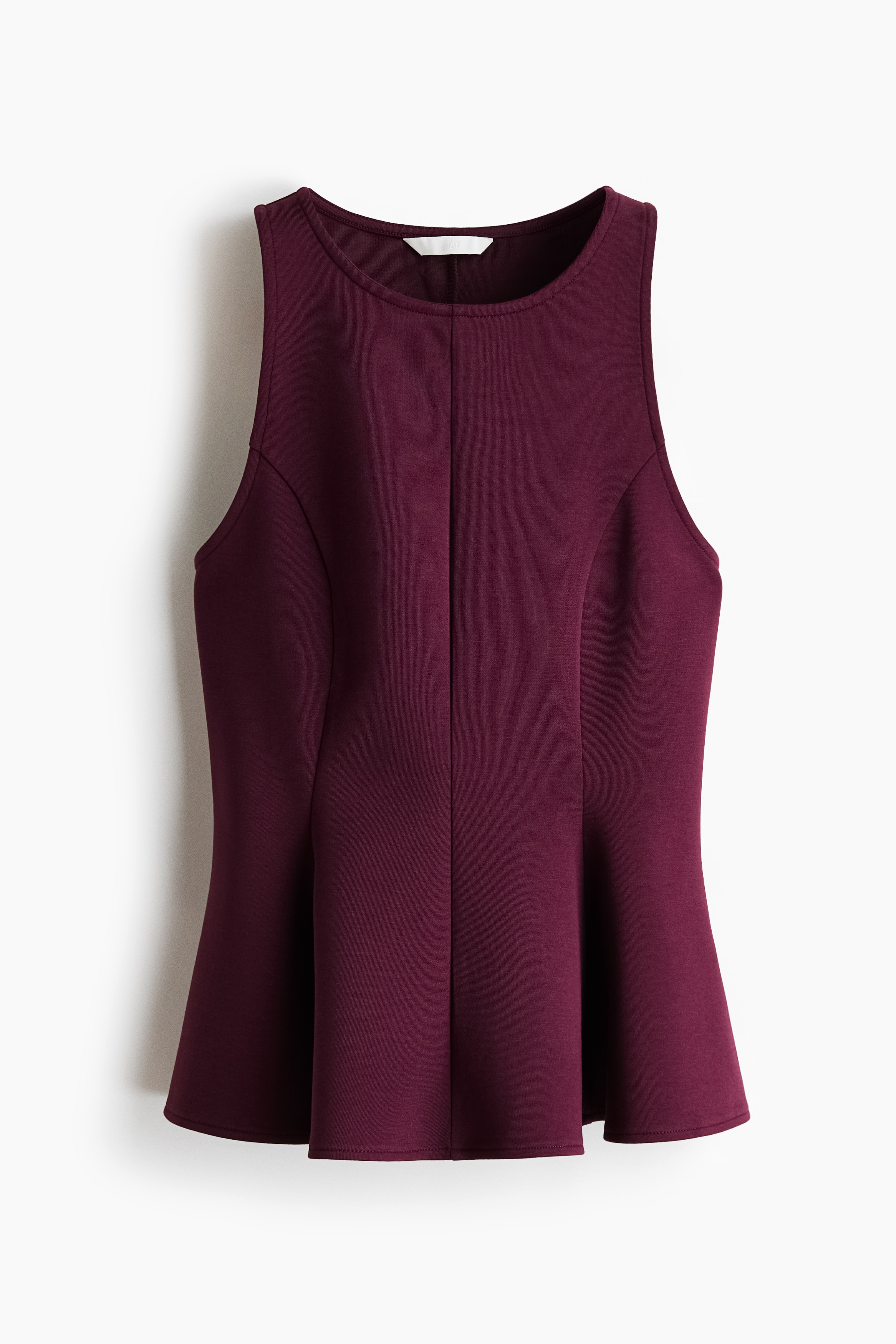 H & M - Sleeveless peplum top - Pink