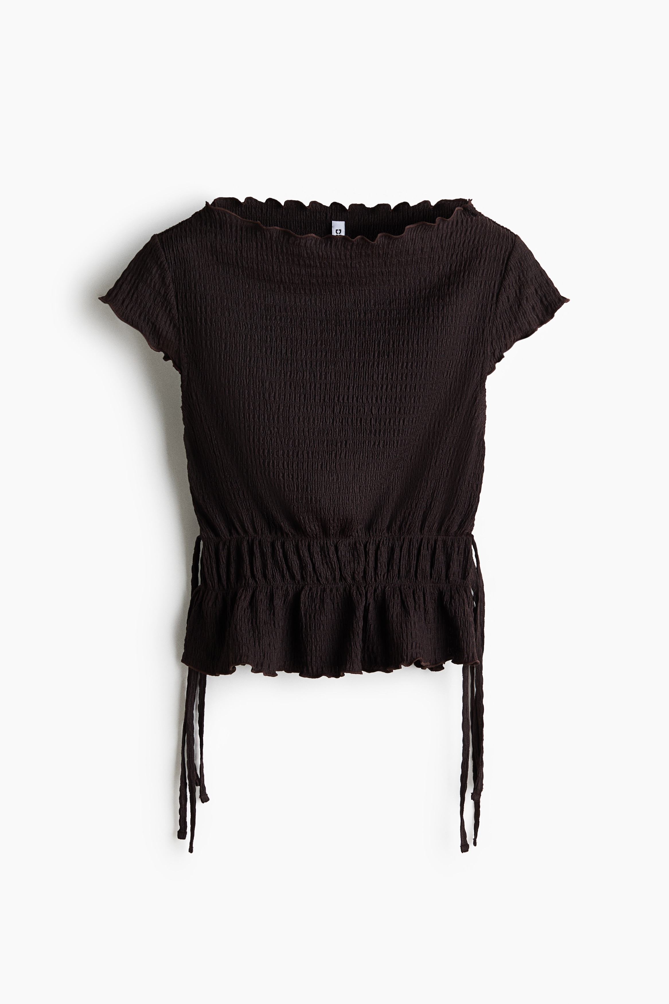 H & M - Smocked top - Brown