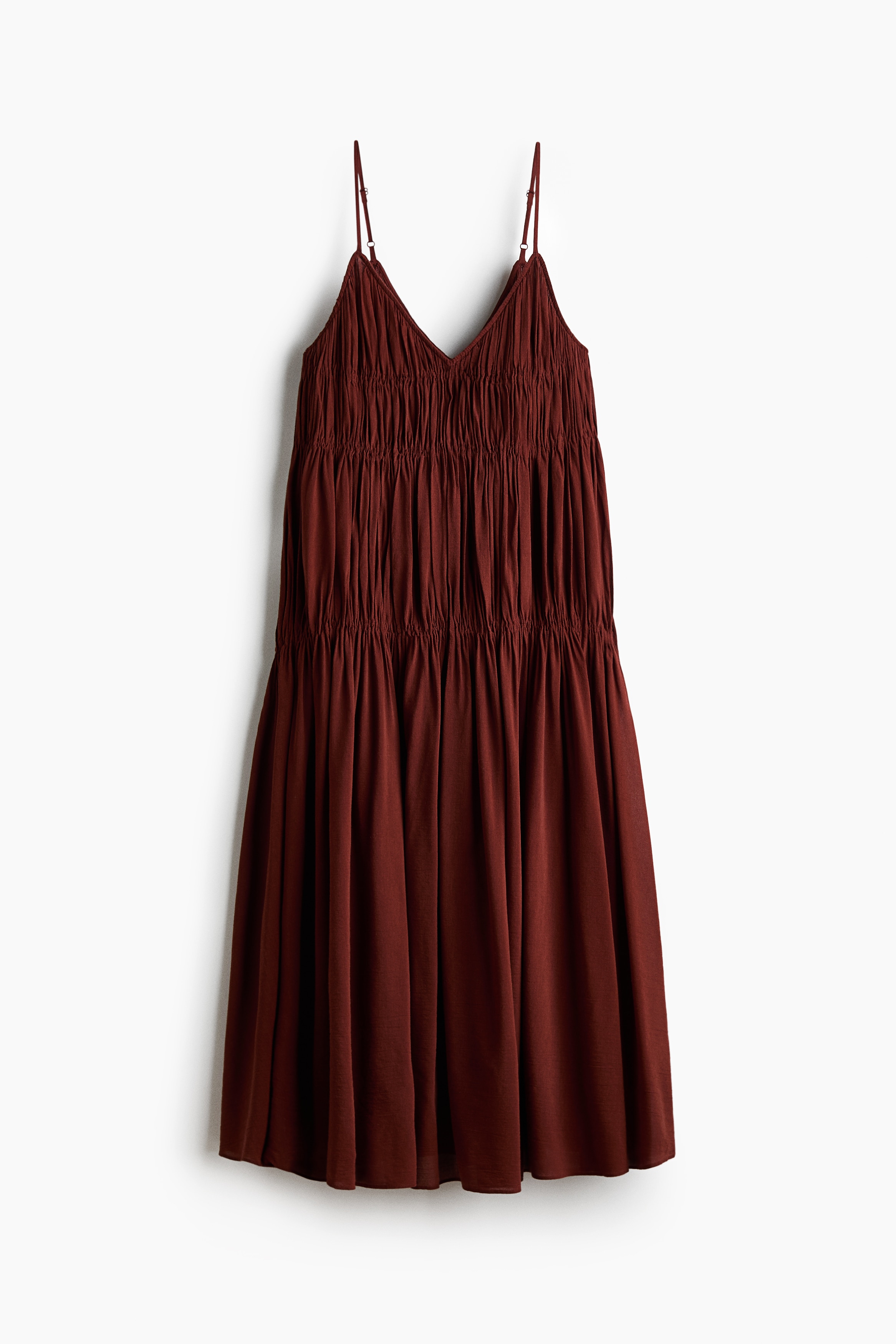 H & M - Smocked strappy dress - Beige