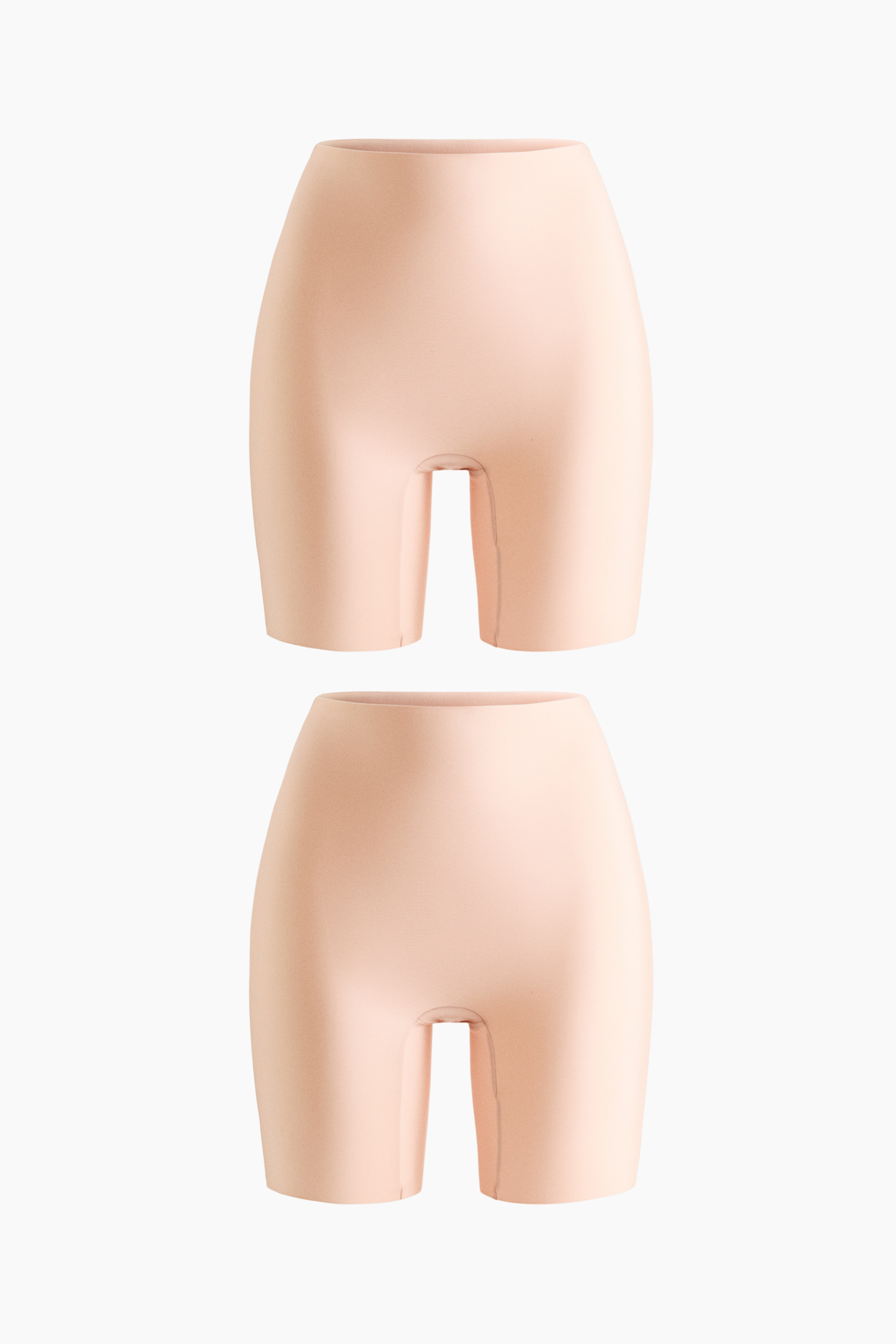 H & M - 2-pack no-show light shaping bikers - Beige
