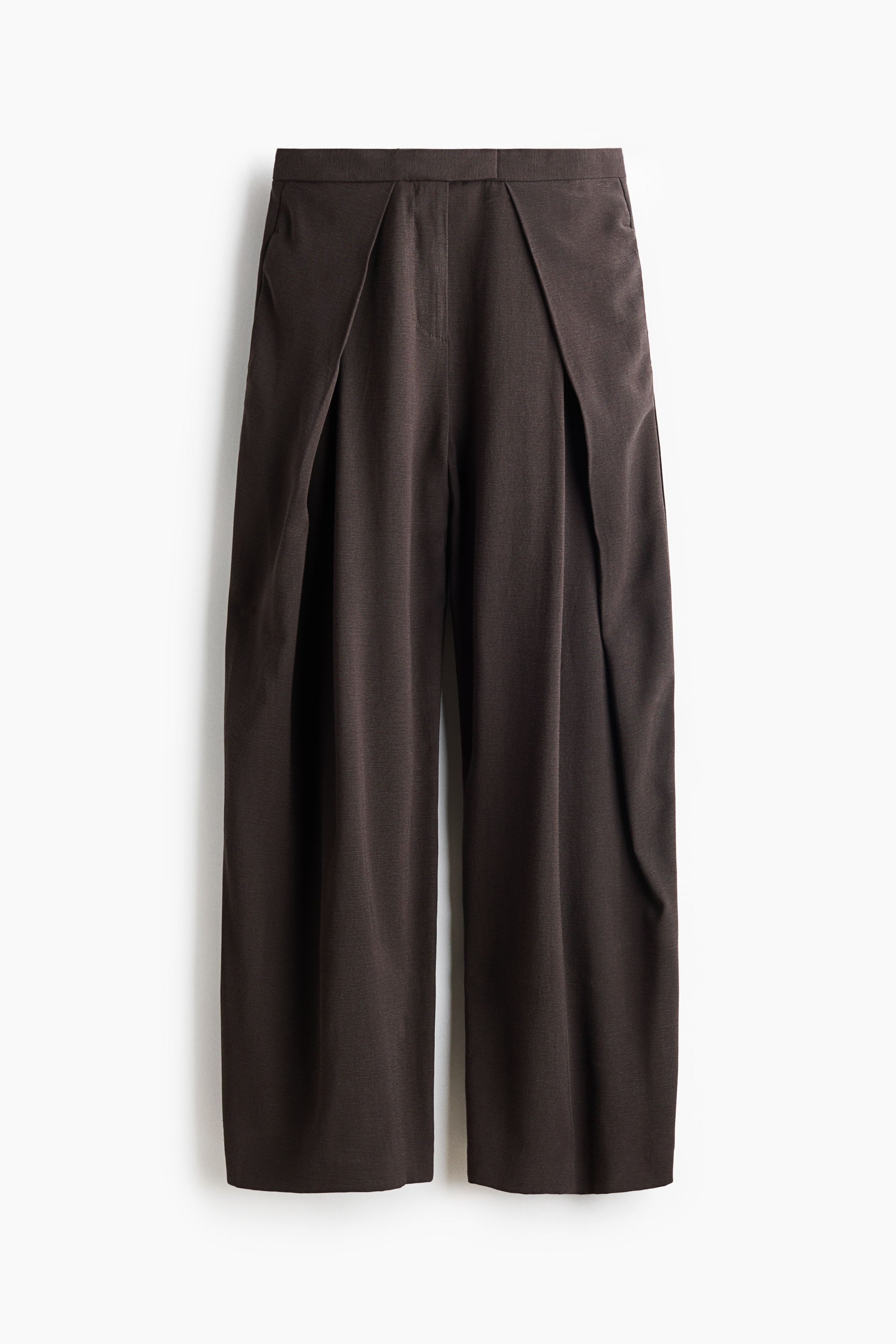 H & M - Wrap-detail balloon trousers - Brown
